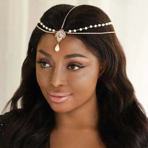 CRYSTAL Head Chain Jewelry Bohemia